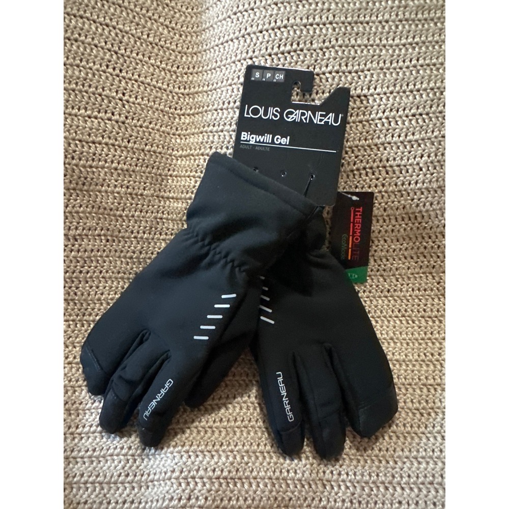 Louis Garneau Bigwill Gel Winter Cycling Gloves Black Thermolite Insulated Small